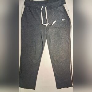 Everlast Lounge Sweatpants Men’s L Gray Lightweight Knit Cotton Blend Drawstring